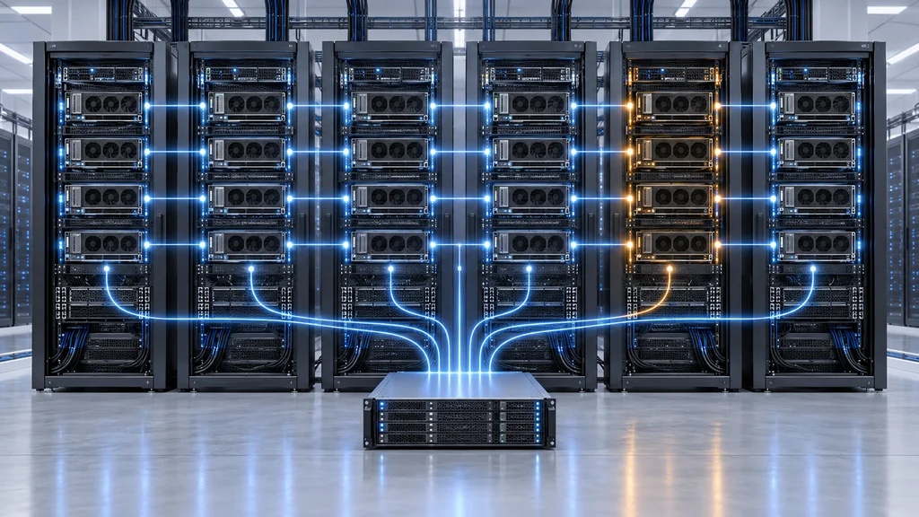 GPUクラスタの複数ノードへ分散負荷を流し、問題のある1ノードを識別する様子