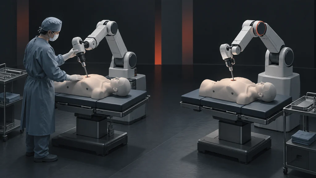 外科医との協働から自律的な外傷処置までを評価するロボット手術競技の技術イラスト