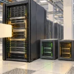 AI推論を担うデータセンターの計算ラックと、エージェントのツール実行に使う独立した実行環境を描いた編集イラスト。